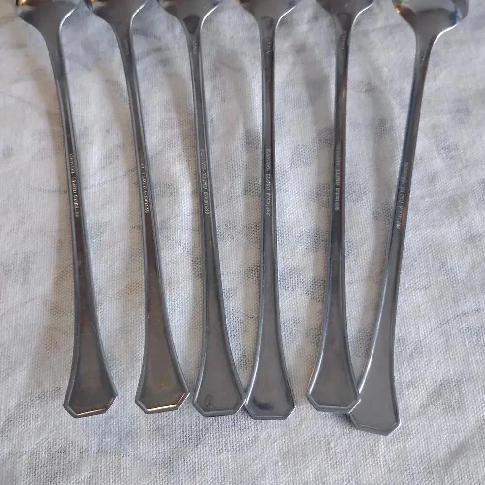 6 Michael Lloyd MLL10 Stainless Iced Tea Spoons Korea 7 5/8